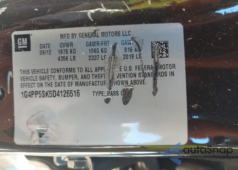 2013 Buick Verano from USA, damaged, VIN 1G4PP5SK5D4126516